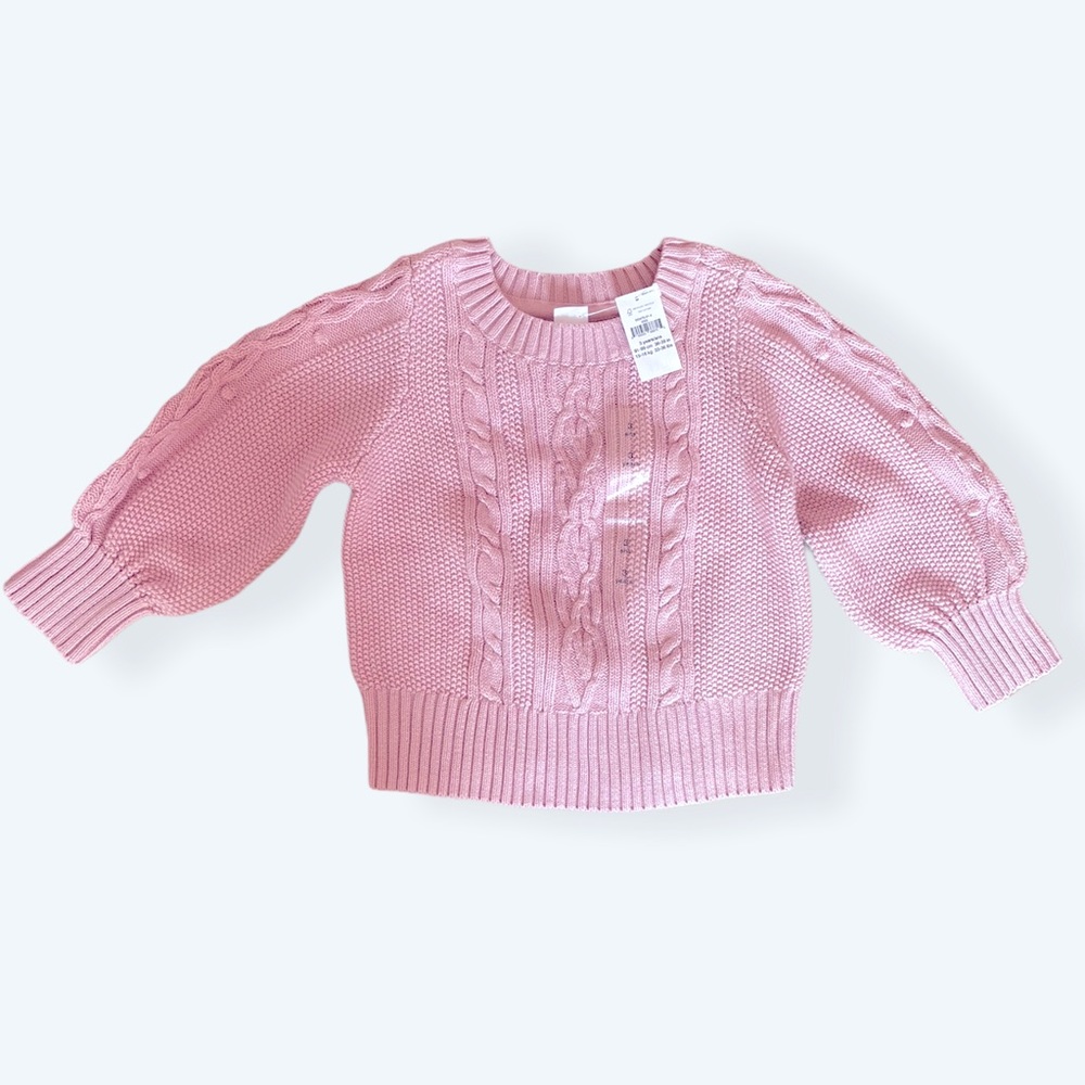 NWT GAP Kids pink knit sweater
